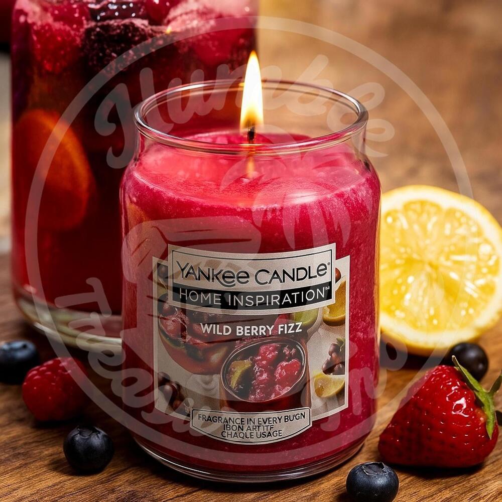 Yankee‎ Candle Home Inspiration Wild Berry Fizz 19 oz Jar Sparkling Fruity Scent